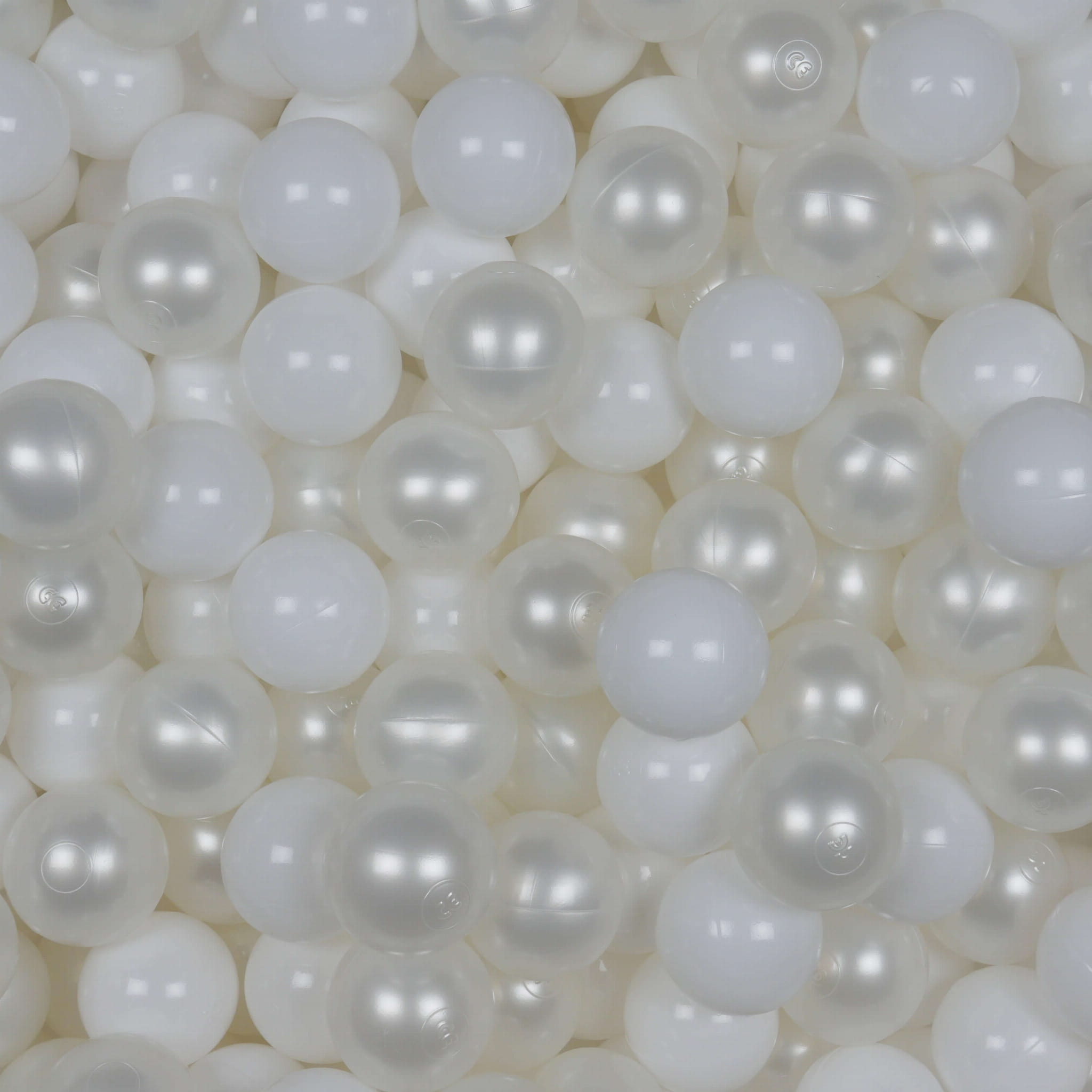 200 weiße Perlmutt-Spielbälle, 7 cm Durchmesser