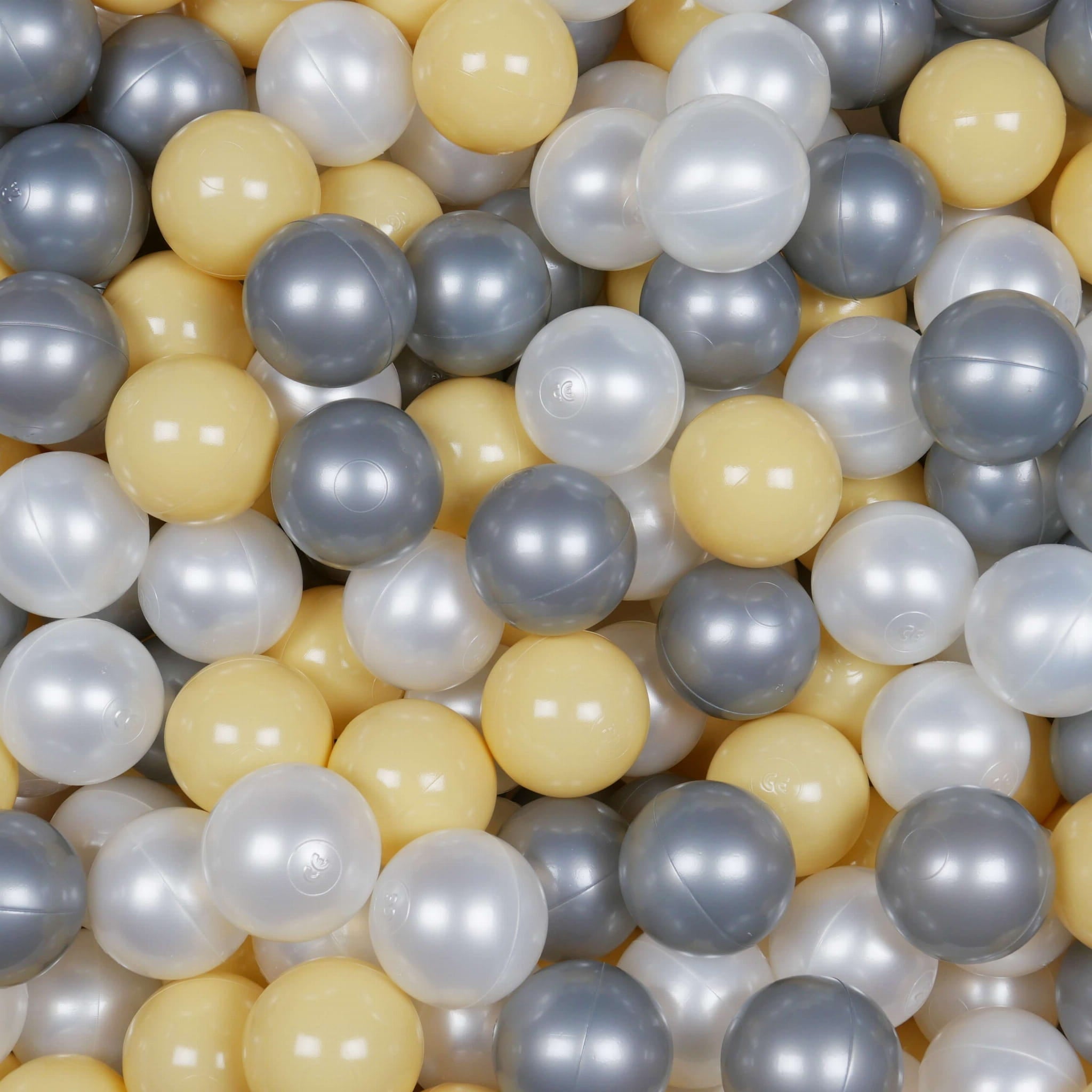 Balles de jeu ø7cm 200 pièces perle, argent, beige