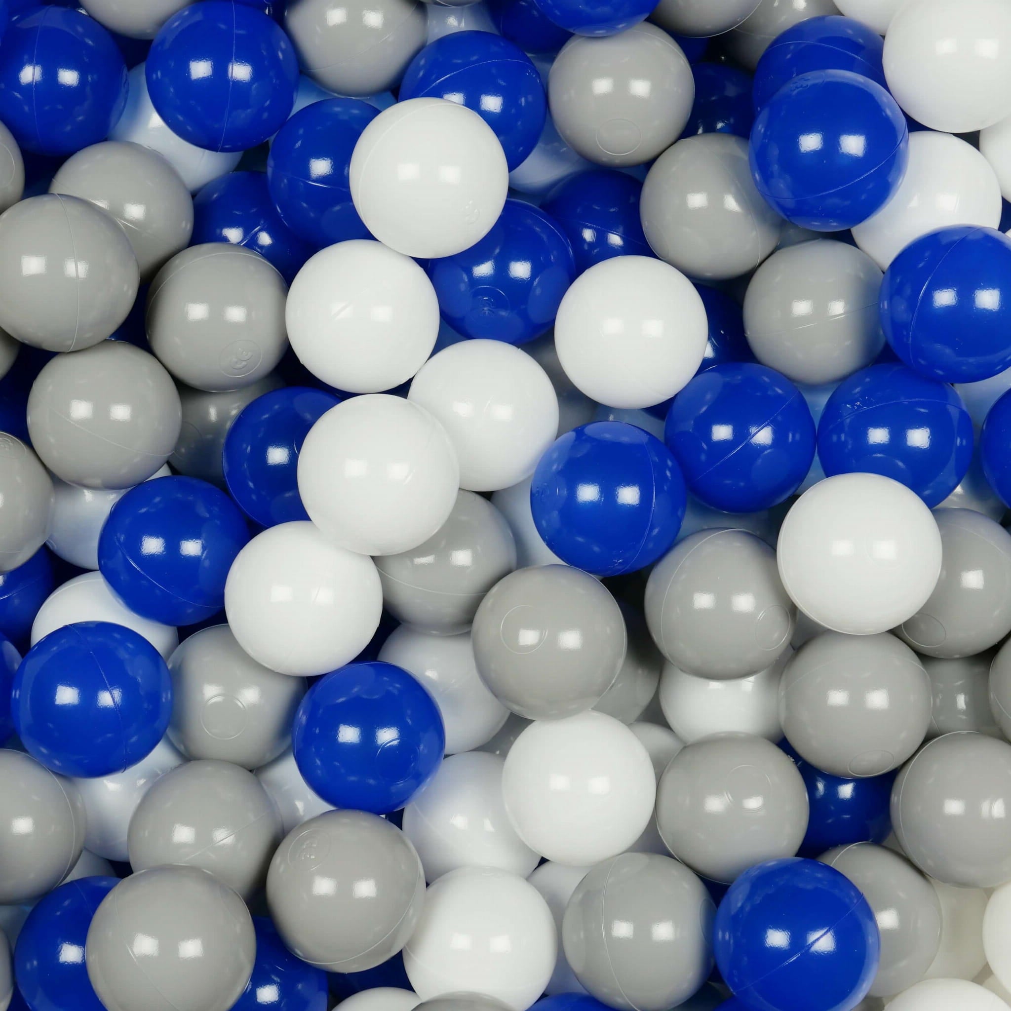 Game balls ø7cm 300 pieces white, blue, gray