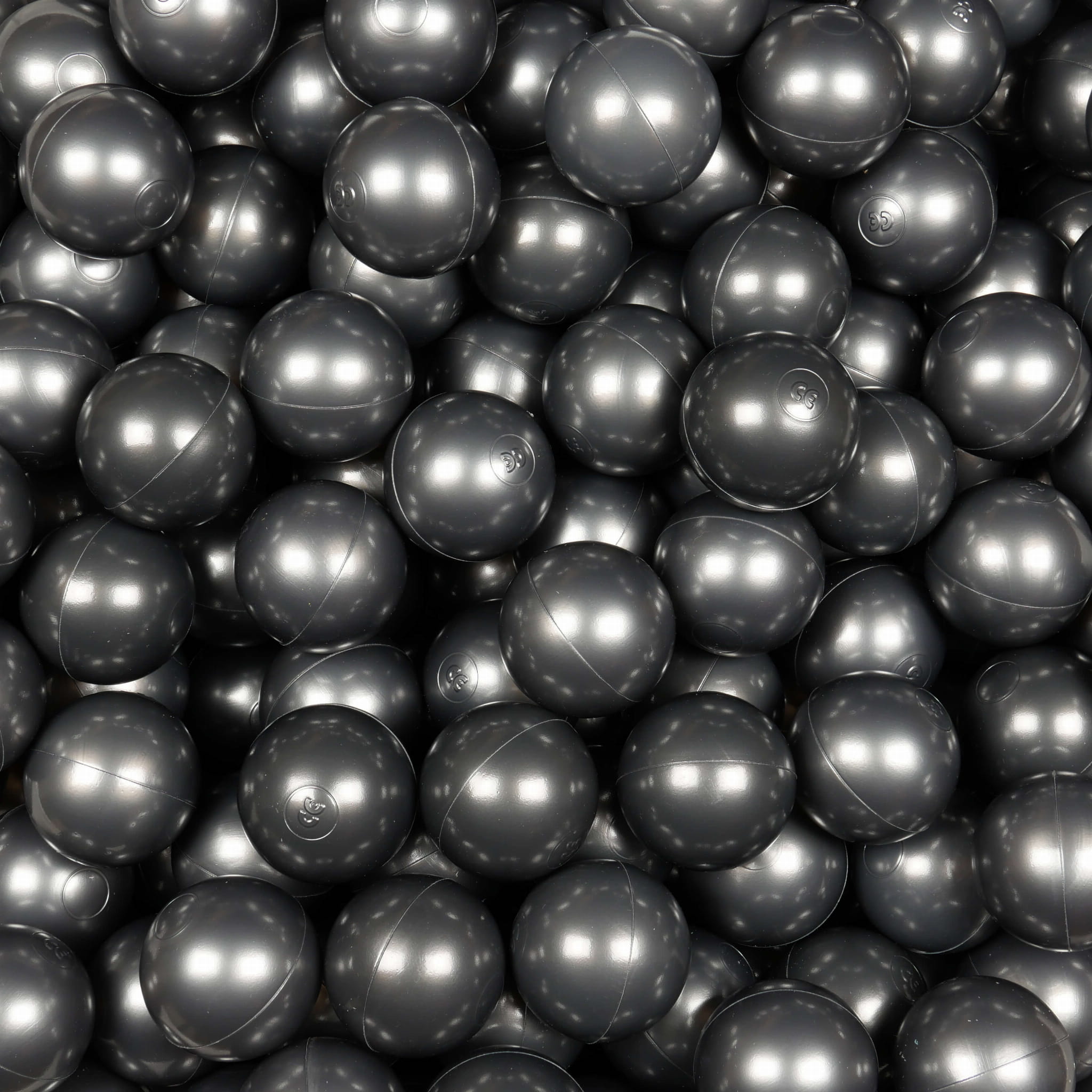Game balls ø7cm 400 pieces metallic graphite